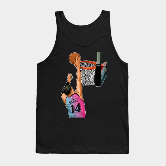 Tyler Herro #14 Reaction Tank Top by 40yards